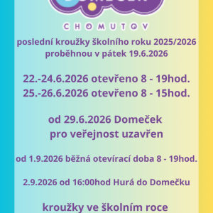 Letní otevírací doba